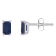 5x3mm Emerald Cut Sapphire 14k White Gold Stud Earrings