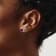 Rhodium Over Sterling Silver Garnet Circle Stud Earrings