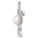 Rhodium Over Sterling Silver 10-11mm White Freshwater Pearl Cubic
Zirconia Pink Corundum Pin