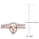 Morganite and Diamond 10K Rose Gold Ring 0.73ctw