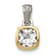 Rhodium Over Sterling Silver with 14k Accent White Topaz Pendant