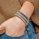 Multi-color Faux Leather and Stainless Steel Polished Multi-Strand
Metallic 7.25-inch Bracelet