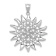 Rhodium Over 14k White Gold Filigree Sun Pendant