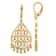 14k Yellow Gold Polished and Diamond-Cut Chandelier Style Dangle Earrings