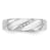 Rhodium Over 14K White Gold Diamond Trio Men's Wedding Band 0.03ctw