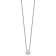Sterling Silver Bezel 8mm Cubic Zirconia Necklace