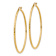 14k Yellow Gold Diamond-Cut 1 15/16" Round Tube Hoop Earrings