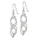 Sterling Silver Polished and Twisted Intertwined Dangle Earrings