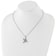Rhodium Over Sterling Silver Cubic Zirconia Hummingbird Necklace