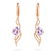 Purple Amethyst 14K Rose Gold Over Sterling Silver Pear Drop Earrings