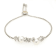 6-6.5mm Button White Freshwater Pearl and White Sapphire Sterling Silver
Bolo Bracelet