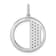 14K White Gold Gatsby Diamond Initial D Charm