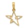 14k Yellow Gold Polished Stars Pendant