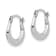 Rhodium Over 14K White Gold Small Hoop Earrings