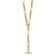 14K Yellow Gold Paperclip and Round Link Y-drop 20-inch Toggle Necklace