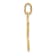 10K Yellow Gold Polished Letter b Initial Charm
