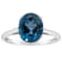 10x8mm Oval London Blue Topaz Rhodium Over Sterling Silver Ring