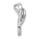Rhodium Over Sterling Silver Polished White Crystal Flip Flop Chain Slide
