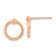 14k Rose Gold Polished and Diamond-Cut Circle Stud Earrings