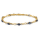 14k Yellow Gold and Rhodium Over 14k Yellow Gold Completed Open-Link
Diamond and Sapphire Bracelet
