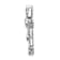 Rhodium Over 14k White Gold Diamond Filigree Cross Chain Slide Pendant