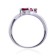 Trillion Garnet with White Topaz Accents Sterling Silver Ring, 1.22ctw