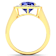 2.47ctw Violet Tanzanite and Diamond 14K Yellow Gold Halo Ring