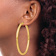 14k Yellow Gold Polished 2 3/4" Round Tube Hoop Earrings