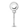 Sterling Silver Rhodium-plated LogoArt University of Wisconsin Small
Dangle Bead