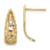 14k Yellow Gold Diamond-cut 5/8" Heart and X Mini J-Hoop Earrings