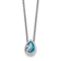 Rhodium Over Sterling Silver Crystal Double Ocean Wave 16 + 2 Inch
Extension Necklace