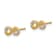 14k Yellow Gold Cubic Zirconia Infinity Symbol Post Earrings