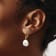 14K Yellow Gold 10x12mm White Keshi Freshwater Cultured Pearl Leverback Earrings