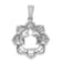 Rhodium Over 14k White Gold Diamond Buddha Pendant
