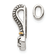 Rhodium Over Sterling Silver Antiqued with 14k Accent Aquamarine Chain
Slide Pendant