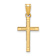 14k Yellow Gold Solid Laser Designed Cross Pendant