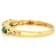 Zambian Emerald And White Diamond Ring In 18K Gold Over Sterling Silver 0.44ctw
