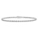 Rhodium Over 14k White Gold Diamond-Cut Quadruple Rope Link Bracelet