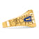 10K Yellow Gold Textured with Enamel and Lab Created Sapphire Blue Lodge
Masonic Ring