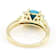 Turquoise, Neon Apatite And White Zircon Ring In 18K Gold Over Sterling
Silver 0.40ctw
