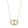 Rachel Zoe Pave CZ Mariner Pendant Necklace in 14K Gold Over Sterling Silver