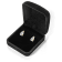 White Cubic Zirconia 14k Yellow Gold Studs With Velvet Gift Box 0.50ctw