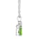 7x5mm Pear Shape Peridot with Diamond Accents 14k White Gold Pendant
With Chain