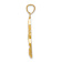 14k Two-tone Gold Textured Ice Skater Pendant