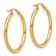 14k Yellow Gold 1 1/4 inch Polished Tube Hoop Earrings