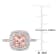 1.62ct Morganite And 0.10ctw Diamond 14k Rose Gold Double Halo Ring