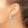 Rhodium Over 14k White Gold 1 3/4" High Polished Oval Hoop Earrings