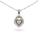 Natural Brown Whisky Quartz Sterling Silver Heart Shape Pendant with Chain