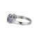 Blue Cubic Zirconia Platinum Over Silver June Birthstone Ring 4.27ctw
