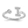 Rhodium Over 14K White Gold Lab Grown Diamond VS/SI GH, Initial I
Adjustable Ring